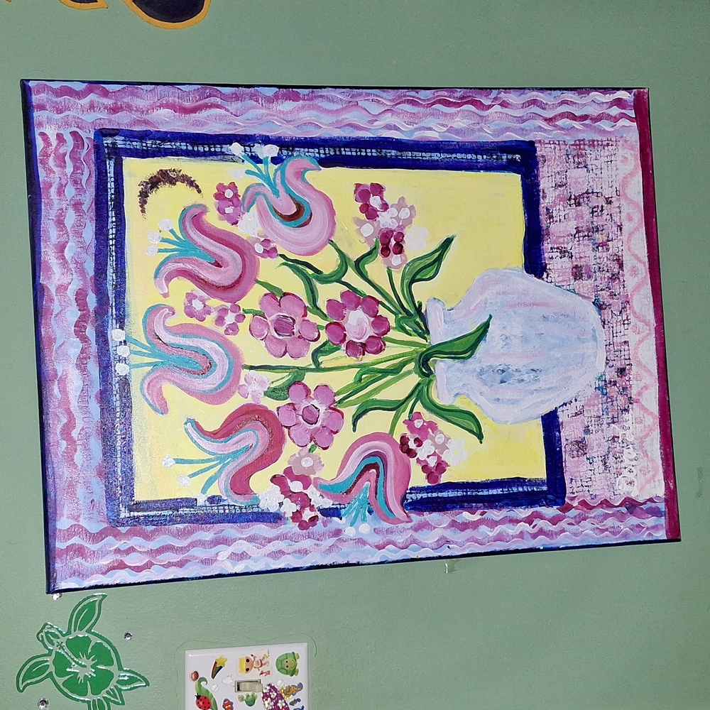 18 x 25 Flowers By Hand Painted Canvas Artwork 2022